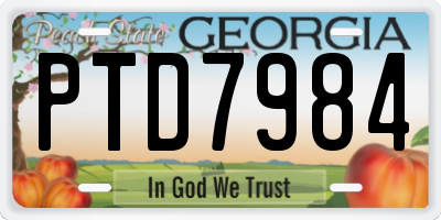 GA license plate PTD7984