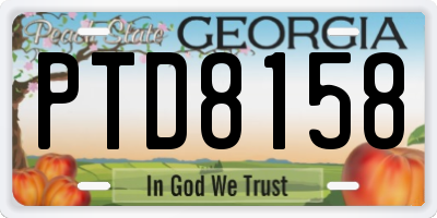 GA license plate PTD8158