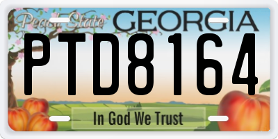 GA license plate PTD8164