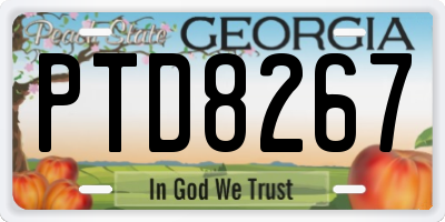 GA license plate PTD8267