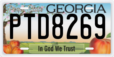 GA license plate PTD8269