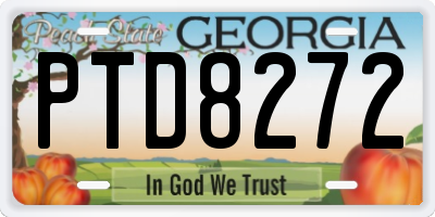 GA license plate PTD8272