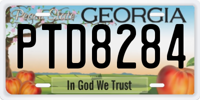 GA license plate PTD8284