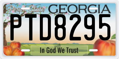 GA license plate PTD8295
