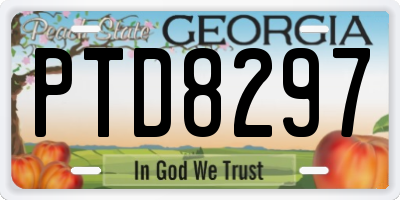 GA license plate PTD8297