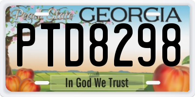 GA license plate PTD8298