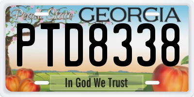 GA license plate PTD8338