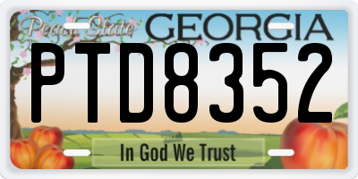 GA license plate PTD8352