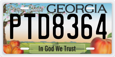 GA license plate PTD8364