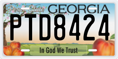 GA license plate PTD8424