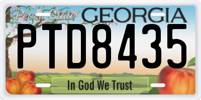 GA license plate PTD8435