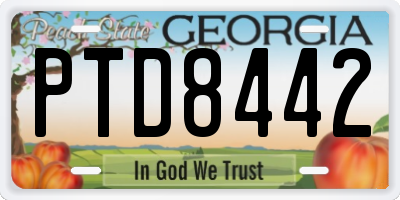 GA license plate PTD8442