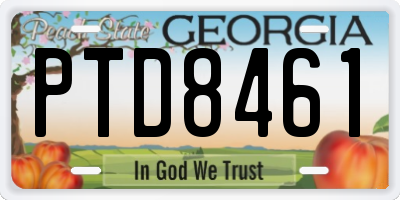 GA license plate PTD8461