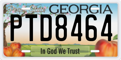 GA license plate PTD8464