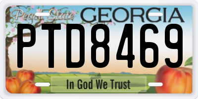 GA license plate PTD8469