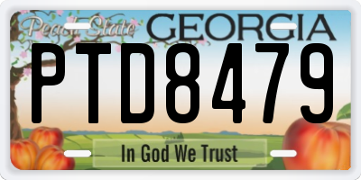 GA license plate PTD8479