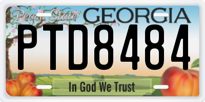 GA license plate PTD8484