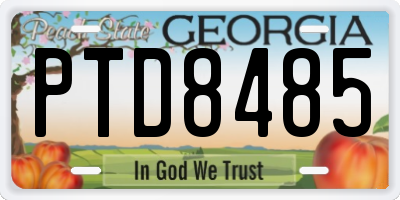 GA license plate PTD8485