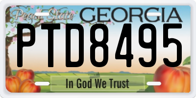 GA license plate PTD8495