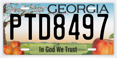 GA license plate PTD8497