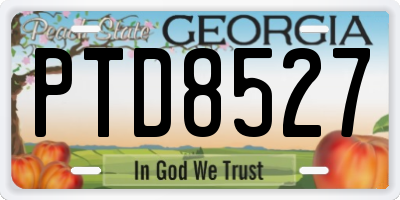 GA license plate PTD8527