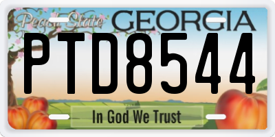 GA license plate PTD8544