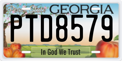 GA license plate PTD8579