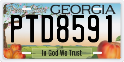 GA license plate PTD8591