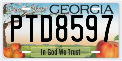 GA license plate PTD8597
