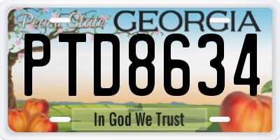 GA license plate PTD8634