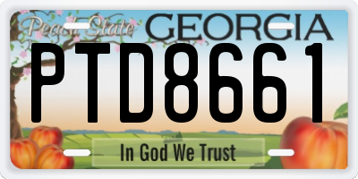 GA license plate PTD8661