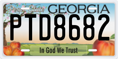 GA license plate PTD8682