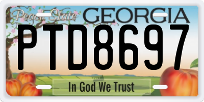 GA license plate PTD8697