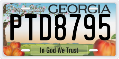 GA license plate PTD8795