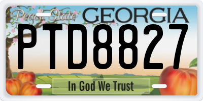 GA license plate PTD8827