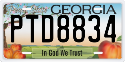 GA license plate PTD8834