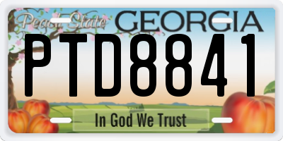 GA license plate PTD8841