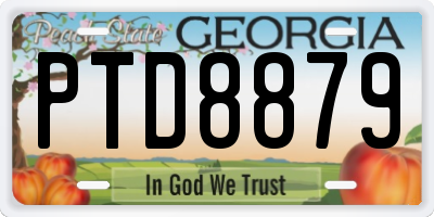 GA license plate PTD8879