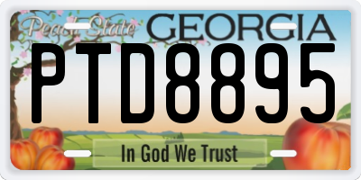 GA license plate PTD8895