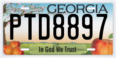 GA license plate PTD8897