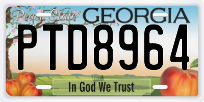 GA license plate PTD8964