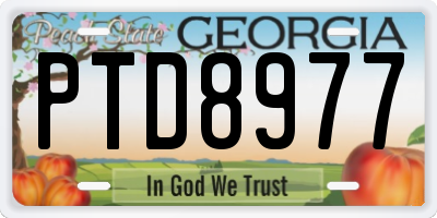 GA license plate PTD8977