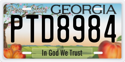 GA license plate PTD8984