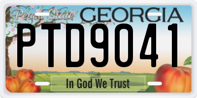GA license plate PTD9041