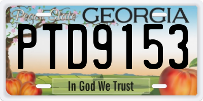 GA license plate PTD9153