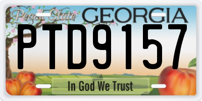 GA license plate PTD9157