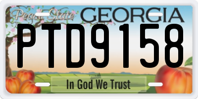 GA license plate PTD9158