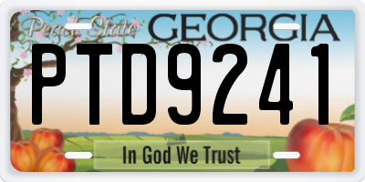 GA license plate PTD9241