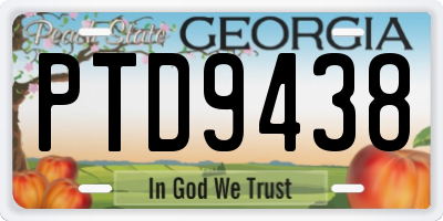 GA license plate PTD9438