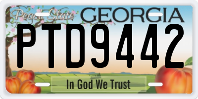 GA license plate PTD9442